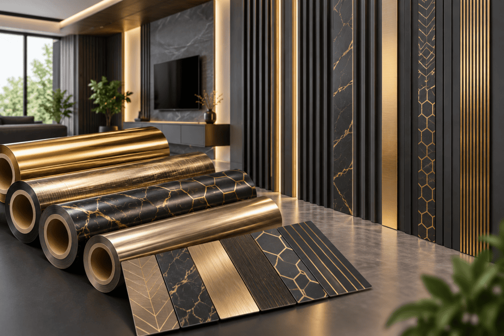 HTF heat transfer film for charcoal louvers and WPC panels – TopDecor
