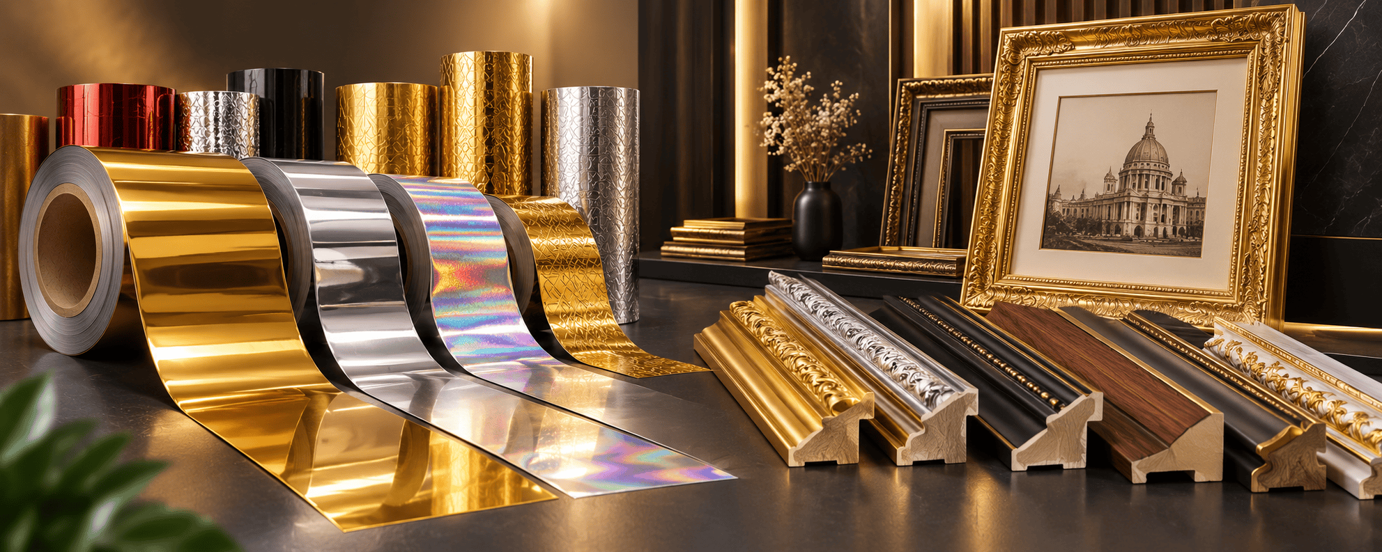 Gold hot stamping foil for photo frame moulding – TopDecor