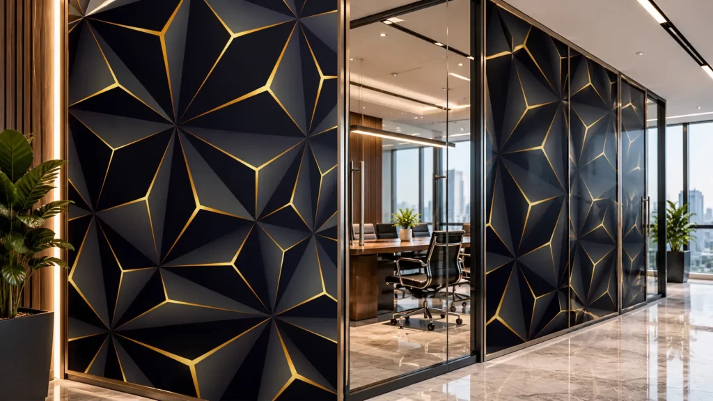 Aluminium partition panels with PETLAM film – TopDecor