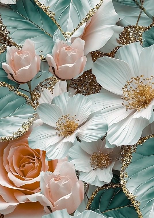 PETLAM decor film design Solitaire Shimmering Blossom Aura (B) - TopDecor