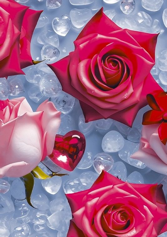 PETLAM decor film design Solitaire Love Crystal Roses (C) - TopDecor